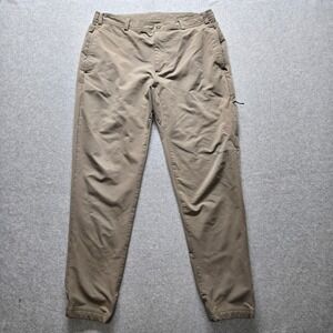 Mack Weldon Radius Flex Jogger Pants Men Large Khaki Tan Water Resistant Stretch